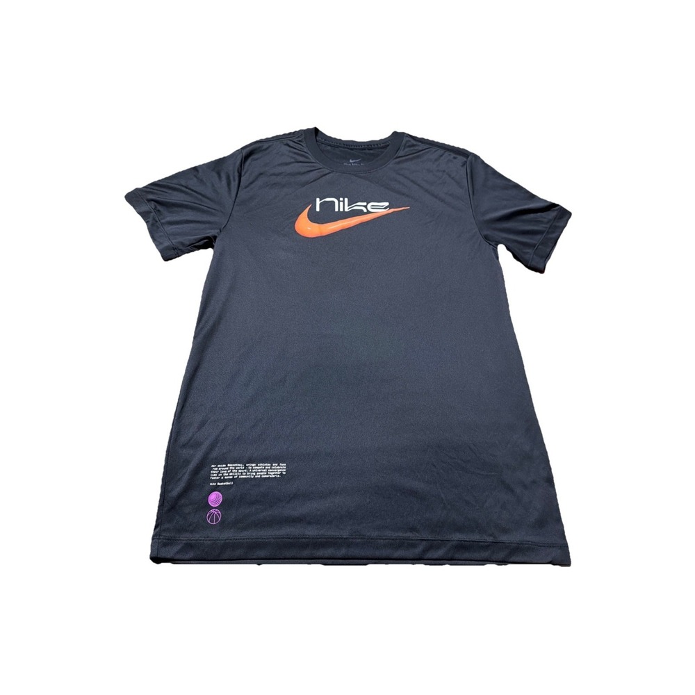 Nike Dri Fit Worldwide Basketball Sz Small Mens Black SS Graphic T-Shirt